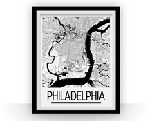 Charger l&#39;image dans la galerie, Philadelphia Map Poster - usa Map Print - Art Deco Series
