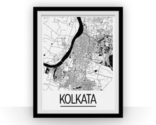 Load image into Gallery viewer, Kolkata Map Poster - india Map Print - Art Deco Series
