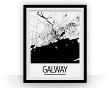 Load image into Gallery viewer, Galway Map Poster - Ireland Map Print - Art Deco Series
