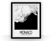 Charger l&#39;image dans la galerie, Monaco Map Poster - monaco Map Print - Art Deco Series
