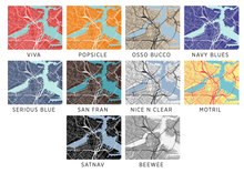 Load image into Gallery viewer, Boston Map Print - Choose your color
