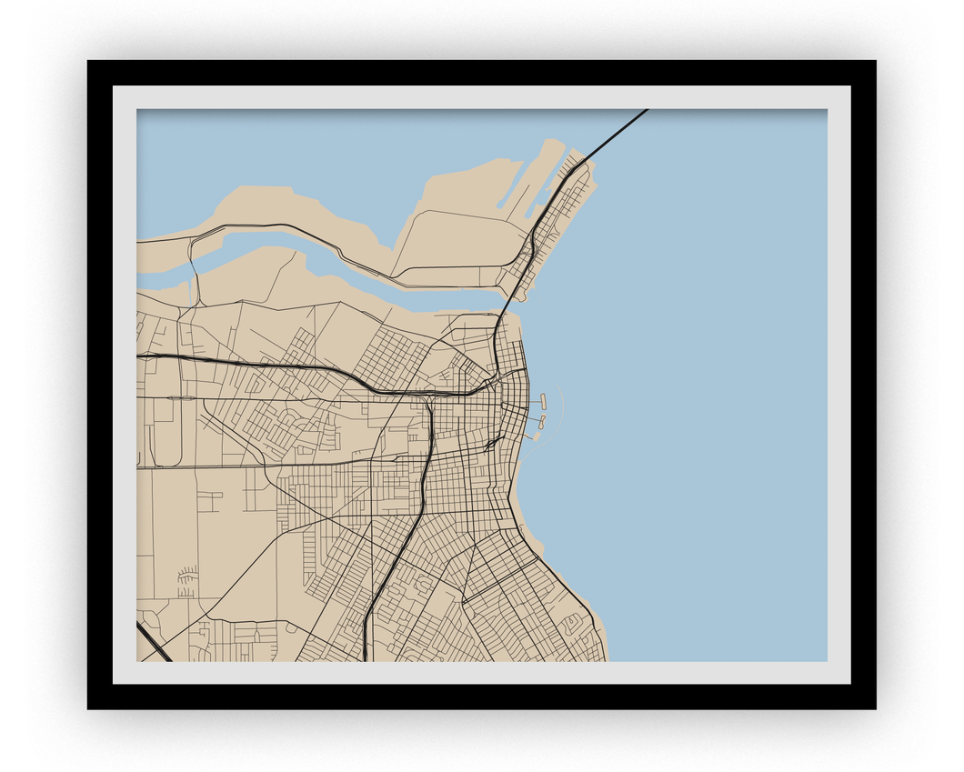 Corpus Christi Map Print - Choose your color
