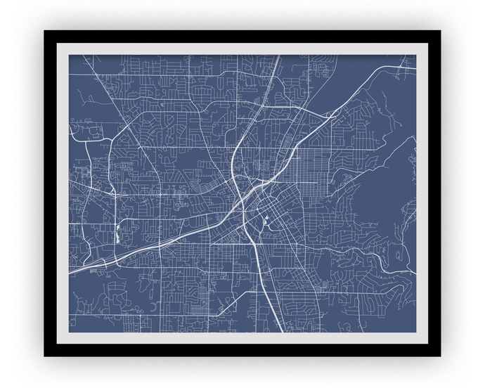 Huntsville Map Print - Choose your color