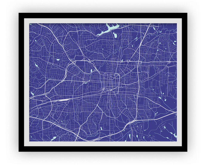 Greensboro Map Print - Choose your color