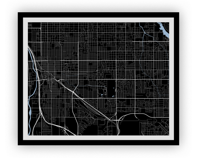 Tucson Map Print - Choose your color