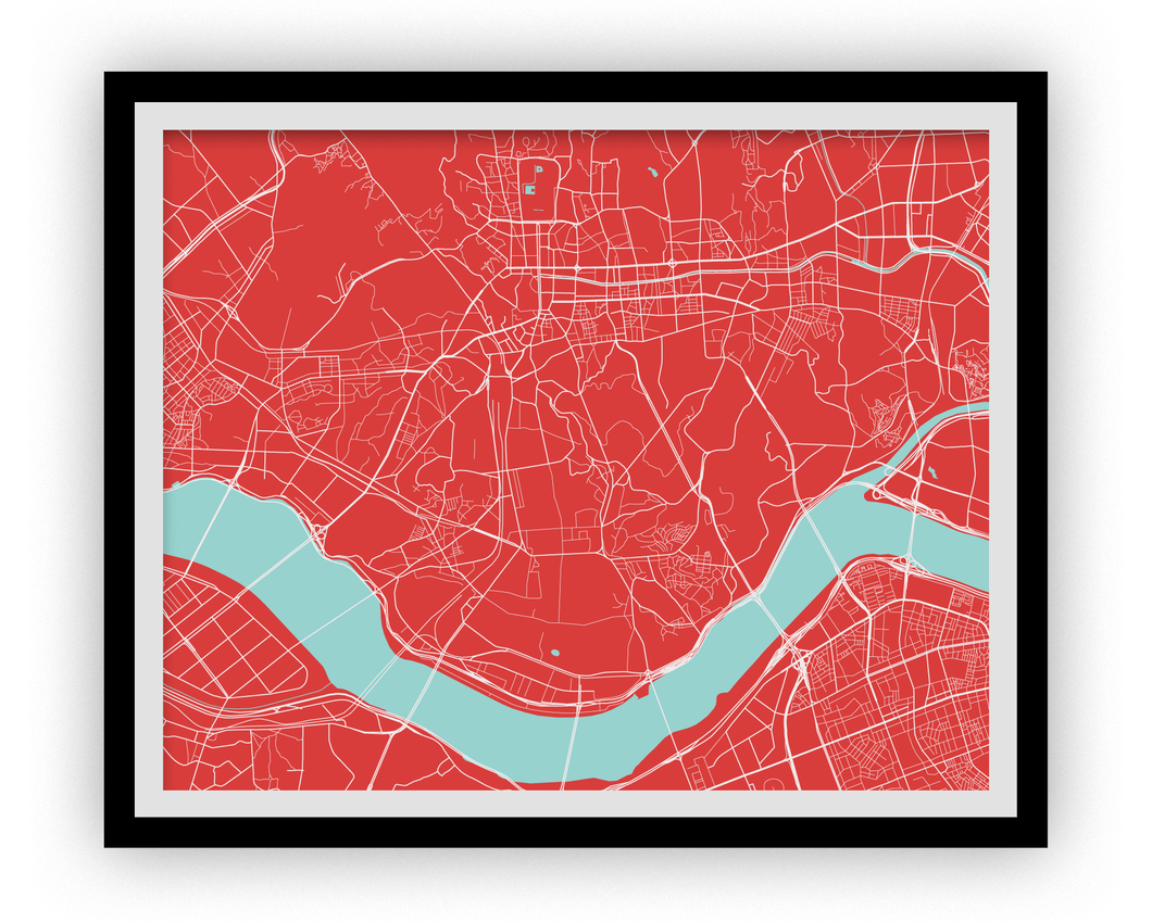 Seoul Map Print - Choose your color