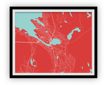 Load image into Gallery viewer, Bergen Map Print - Choose your color
