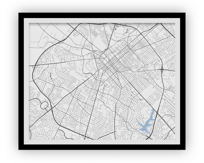 Lexington Map Print - Choose your color