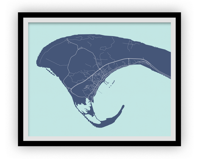 Provincetown Map Print - Choose your color