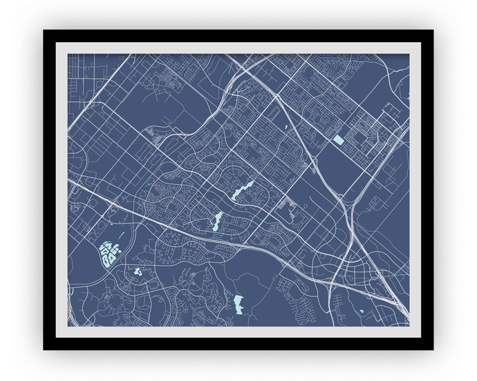 Irvine Map Print - Choose your color
