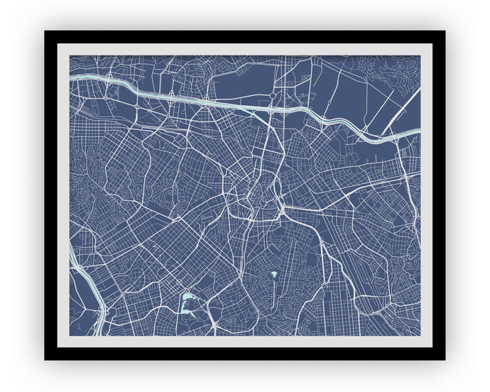 Sao Paulo Map Print - Choose your color