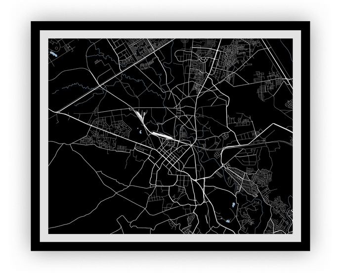 Rawalpindi Map Print - Choose your color