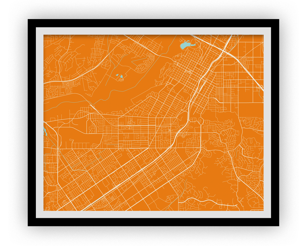 Riverside Map Print - Choose your color