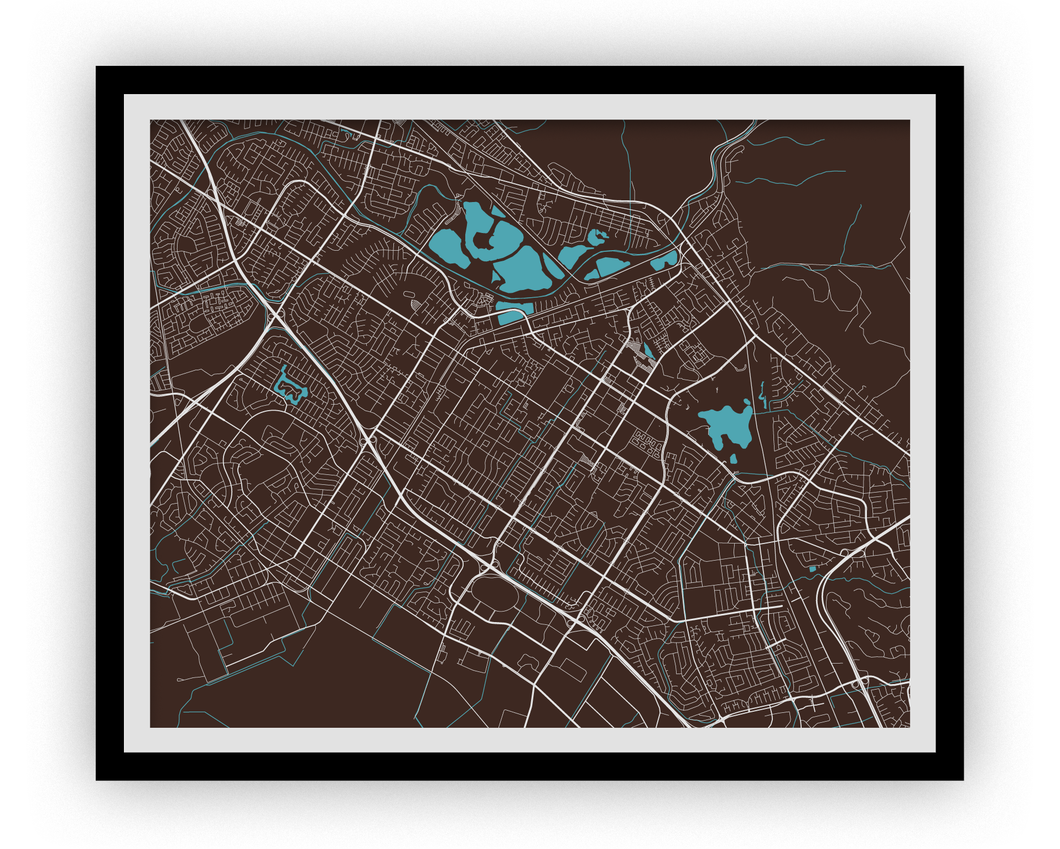 Fremont Map Print - Choose your color