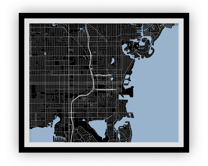 St Petersburg Florida Map Print - Choose your color