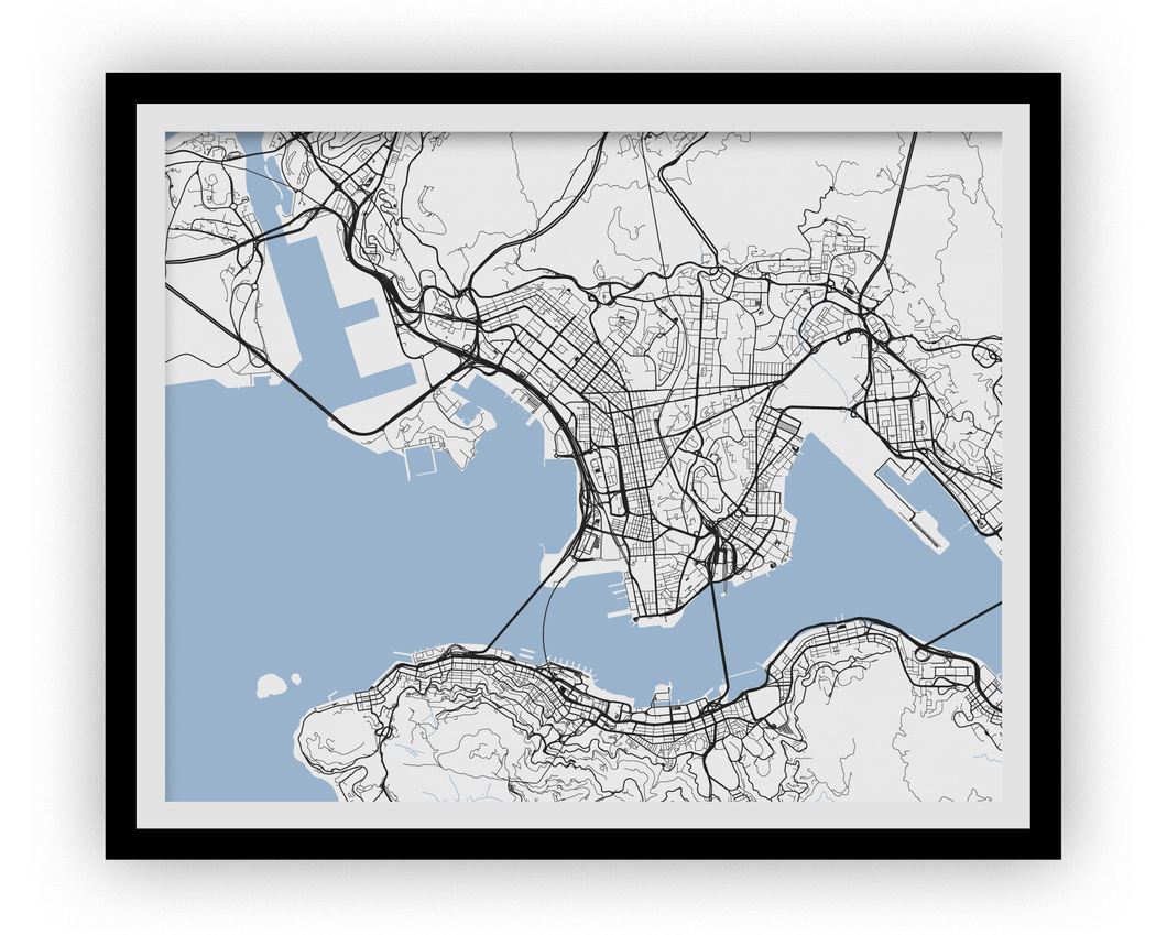 Hong Kong Map Print - Any Color You Like