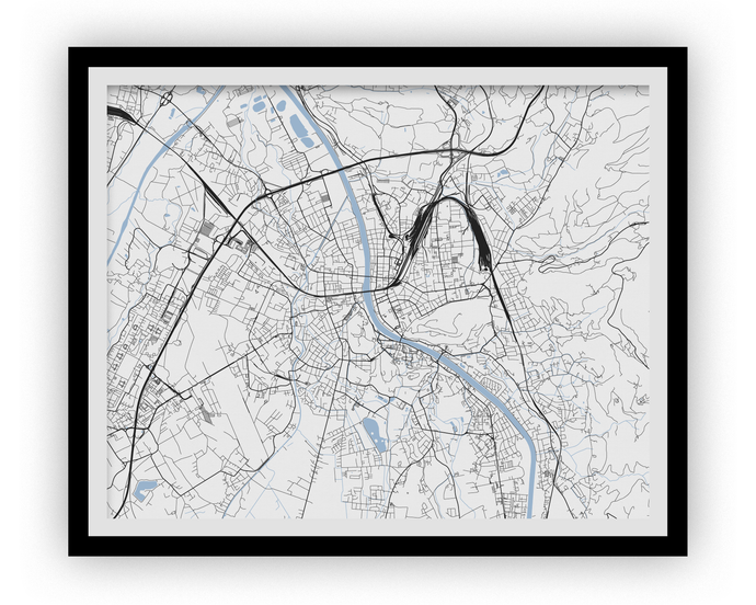 Salzburg Map Print - Choose your color