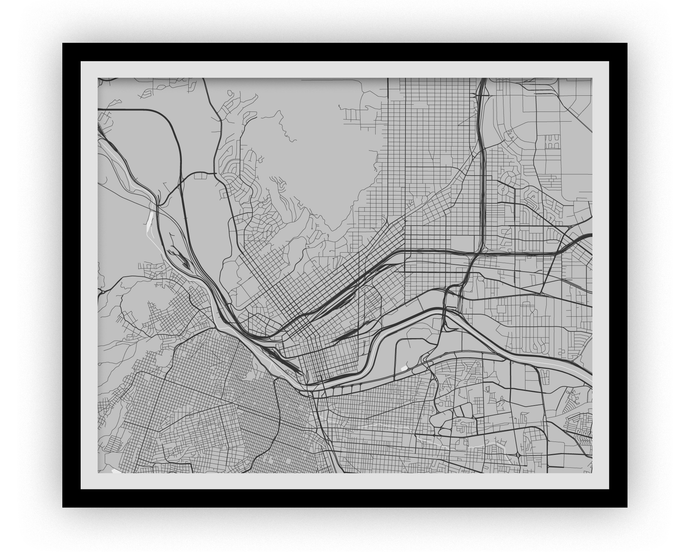 El Paso Map Print - Choose your color