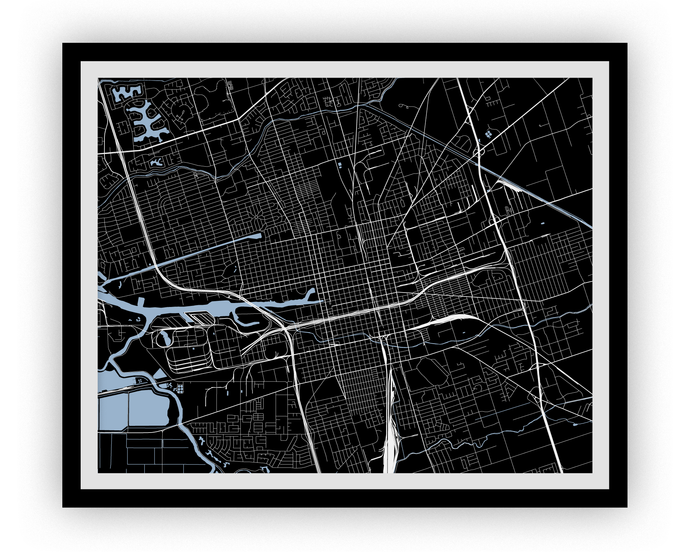 Stockton Map Print - Choose your color