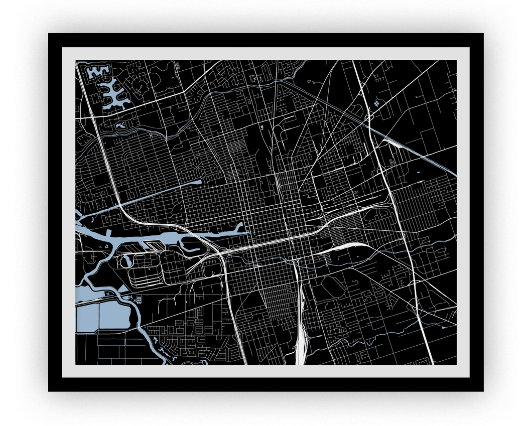 Stockton Map Print - Choose your color