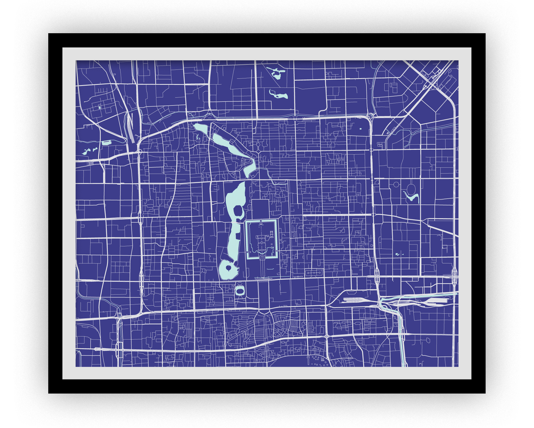 Beijing Map Print - Choose your color