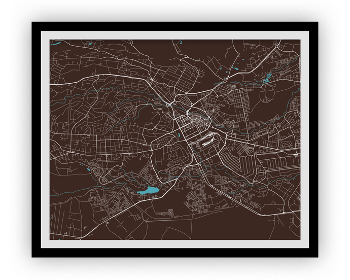 Nairobi Map Print - Choose your color
