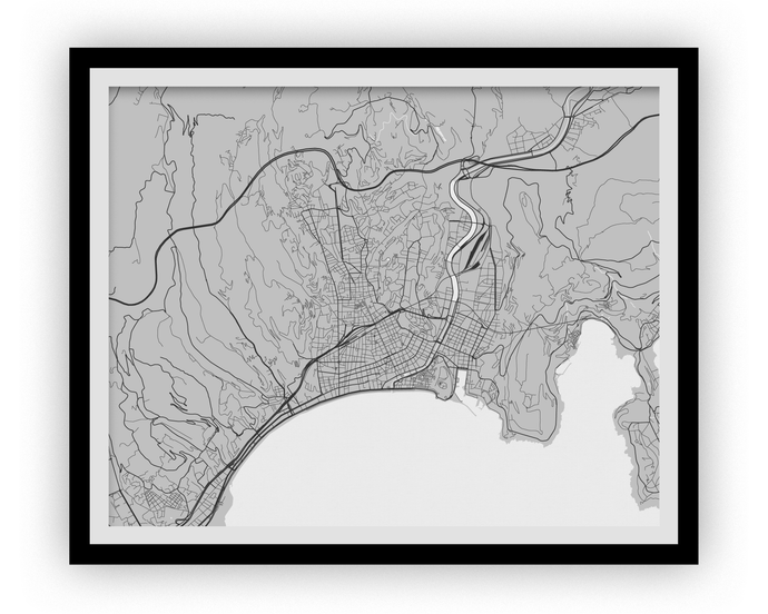 nice Map Print - Choose your color