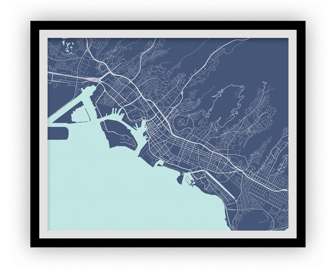 Honolulu Map Print - Choose your color