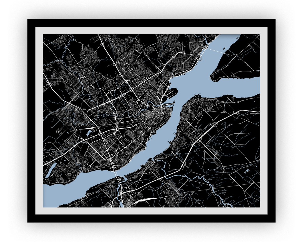 Quebec Map Print - Choose your color