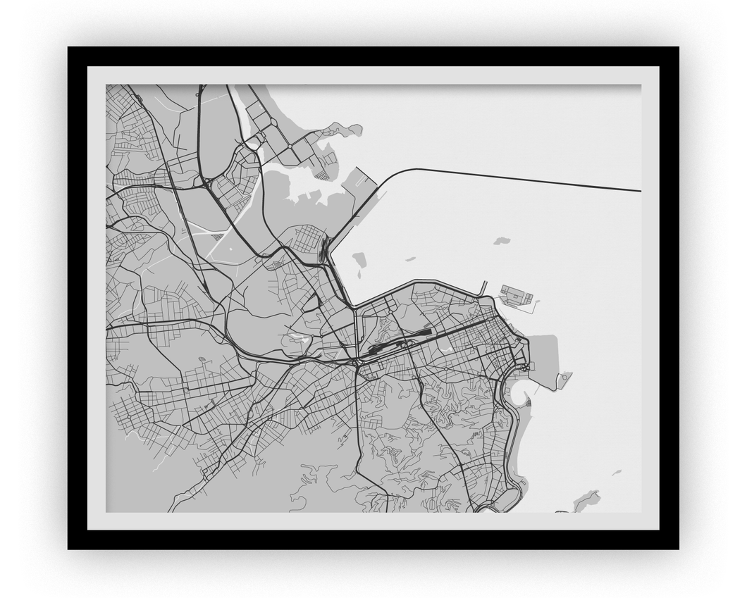 Rio de Janeiro Map Print - Choose your color