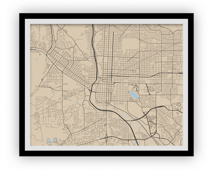 Colorado Springs Map Print - Choose your color