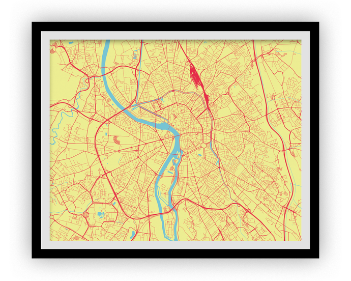 Toulouse Map Print - Choose your color