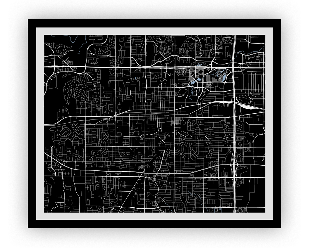 Arlington Texas Map Print - Choose your color