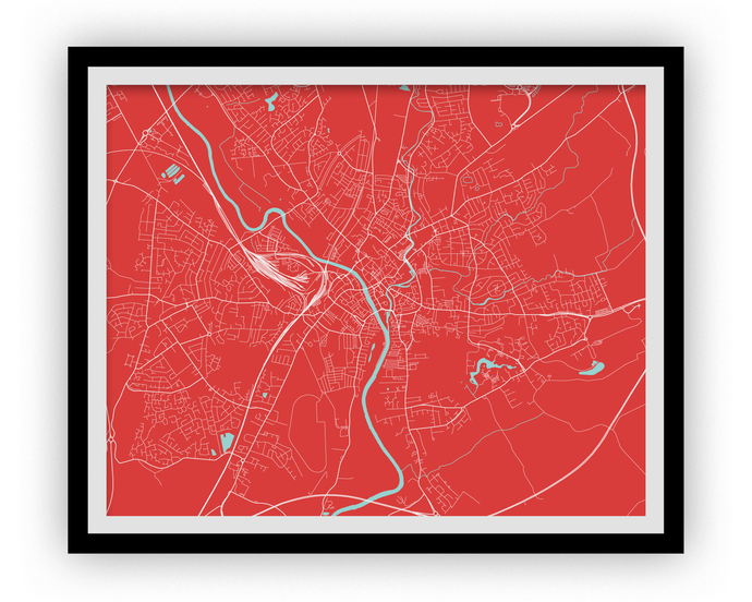 York Map Print - Choose your color