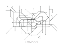 Load image into Gallery viewer, London Subway Map Print - London Metro Map Poster
