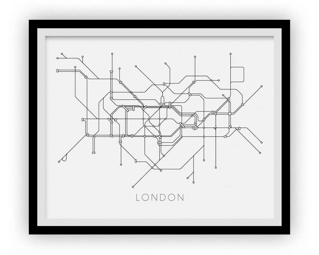 London Subway Map Print - London Metro Map Poster