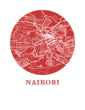 Load image into Gallery viewer, Nairobi Map Print - City Map Poster
