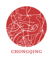 Load image into Gallery viewer, Chongqing Map Print - City Map Poster
