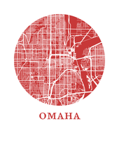 Load image into Gallery viewer, Omaha Map Print - City Map Poster
