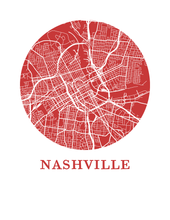 Load image into Gallery viewer, Nashville Map Print - City Map Poster
