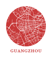 Load image into Gallery viewer, Guangzhou Map Print - City Map Poster
