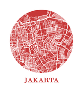 Load image into Gallery viewer, Jakarta Map Print - City Map Poster
