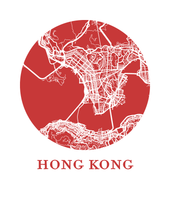 Load image into Gallery viewer, Hong Kong Map Print - City Map Poster
