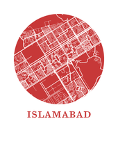 Load image into Gallery viewer, Islamabad Map Print - City Map Poster
