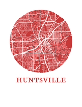 Load image into Gallery viewer, Huntsville Map Print - City Map Poster
