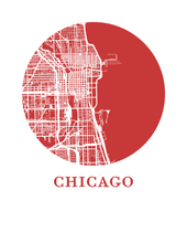 Load image into Gallery viewer, Chicago Map Print - City Map Poster
