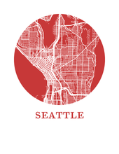 Load image into Gallery viewer, Seattle Map Print - City Map Poster
