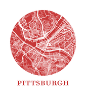 Load image into Gallery viewer, Pittsburgh Map Print - City Map Poster
