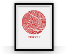 Load image into Gallery viewer, Newark Map Print - City Map Poster
