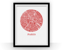 Load image into Gallery viewer, Paris Map Print - City Map Poster
